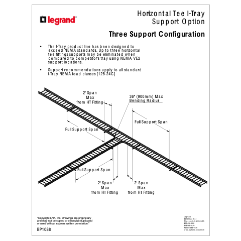 Itray Horizontal Tee Support NEMA